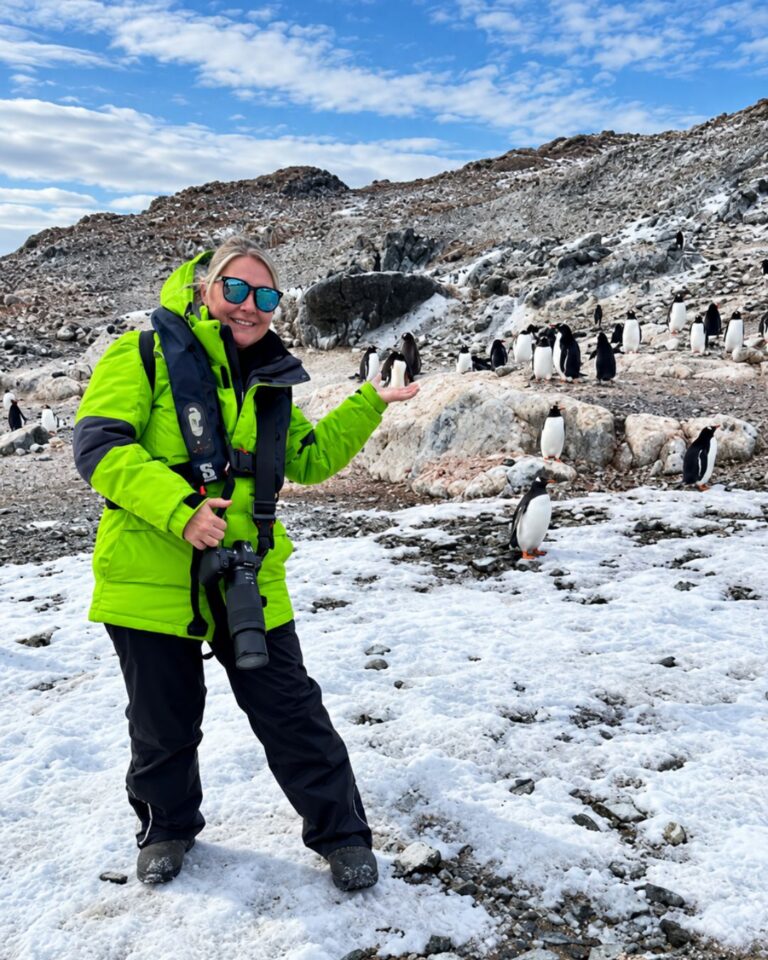 Claire Maguire, Antarctica expedition cruise specialist, exploring Antarctica.